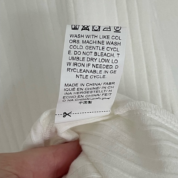 NWOT SHEIN t-shirt dress ribbed white casual short sleeve bodycon - Picture 6 of 8